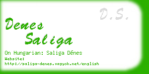 denes saliga business card